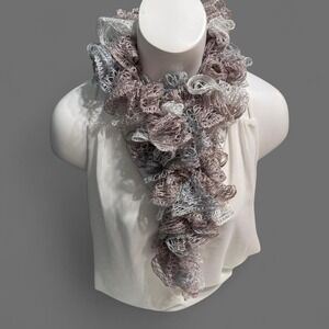 ✨ Handmade Ruffle Lace Scarf‎ — 56" — Soft, Lightweight & Flouncy